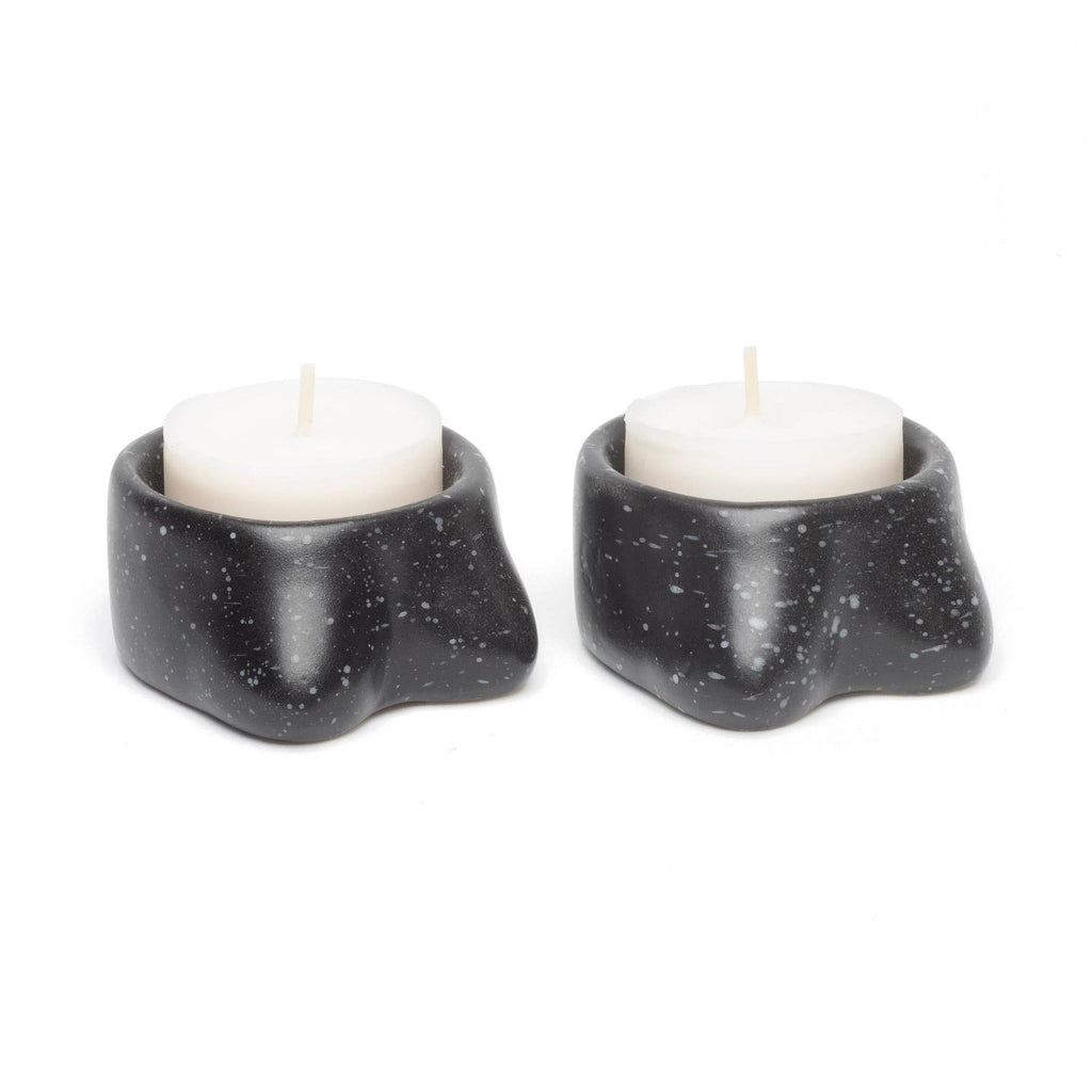 Lot de 2 Bougeoirs Tits Noirs Petite Taille Helio Ferretti Vue 2