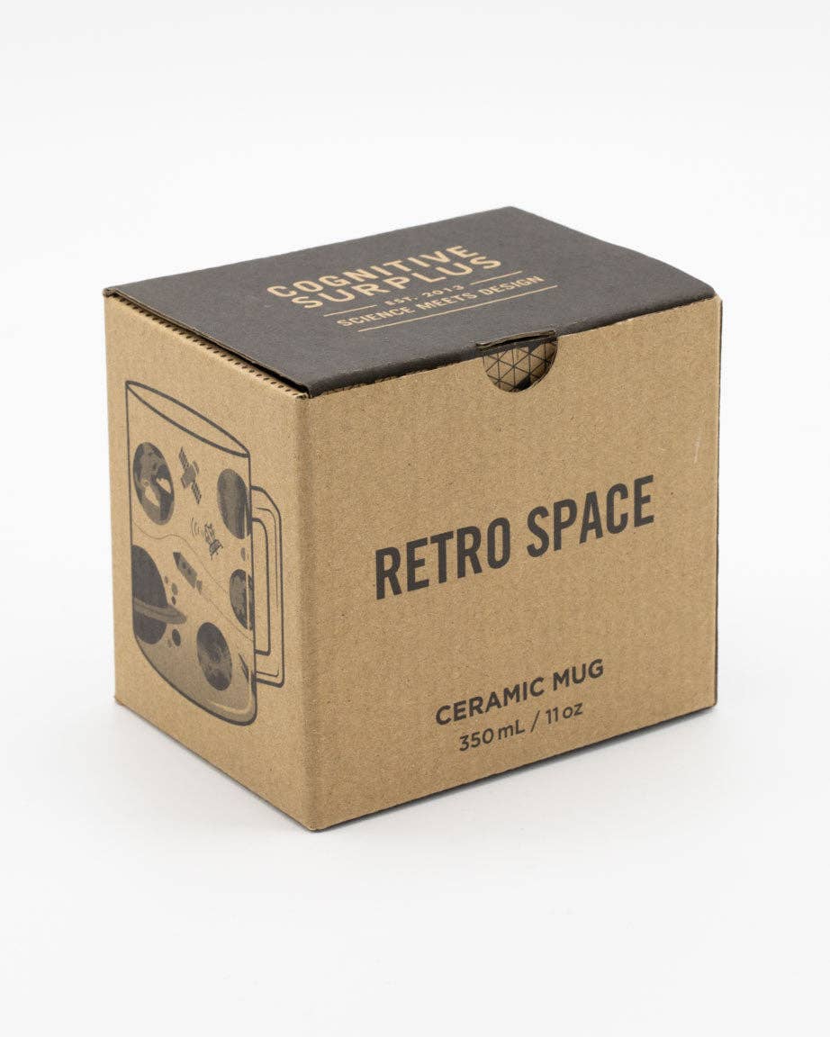 Mug Rétro Espace (350 ml) – produit scientifique Cognitive Surplus EU, vue 3