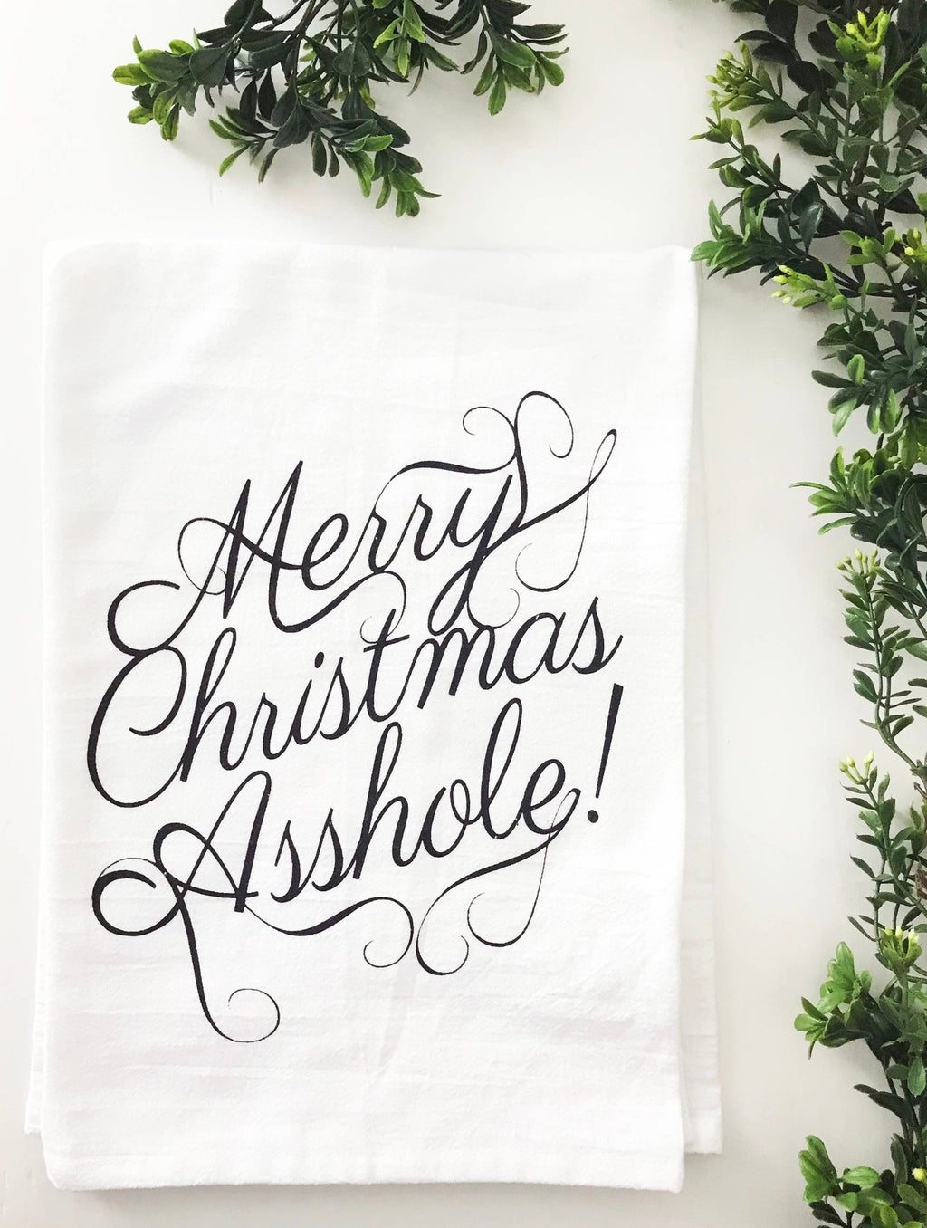 Torchon Merry Christmas Asshole
