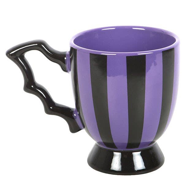 Mug gothique violet et noir – Aile de chauve-souris – 490 ml