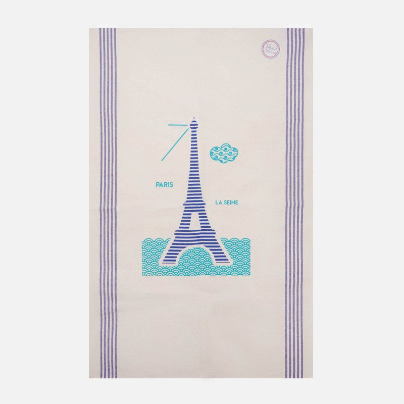 Torchon La Seine à Paris Turquoise – vue principale