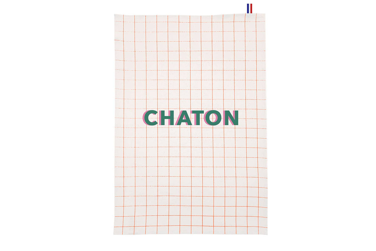 Torchon Chaton Les Petits Noms Pied de Poule – vue principale