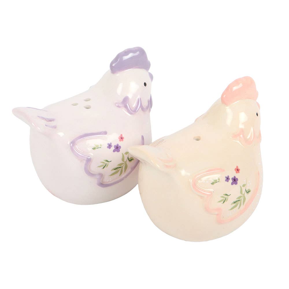 Salière et poivrière Poules florales – vue 4