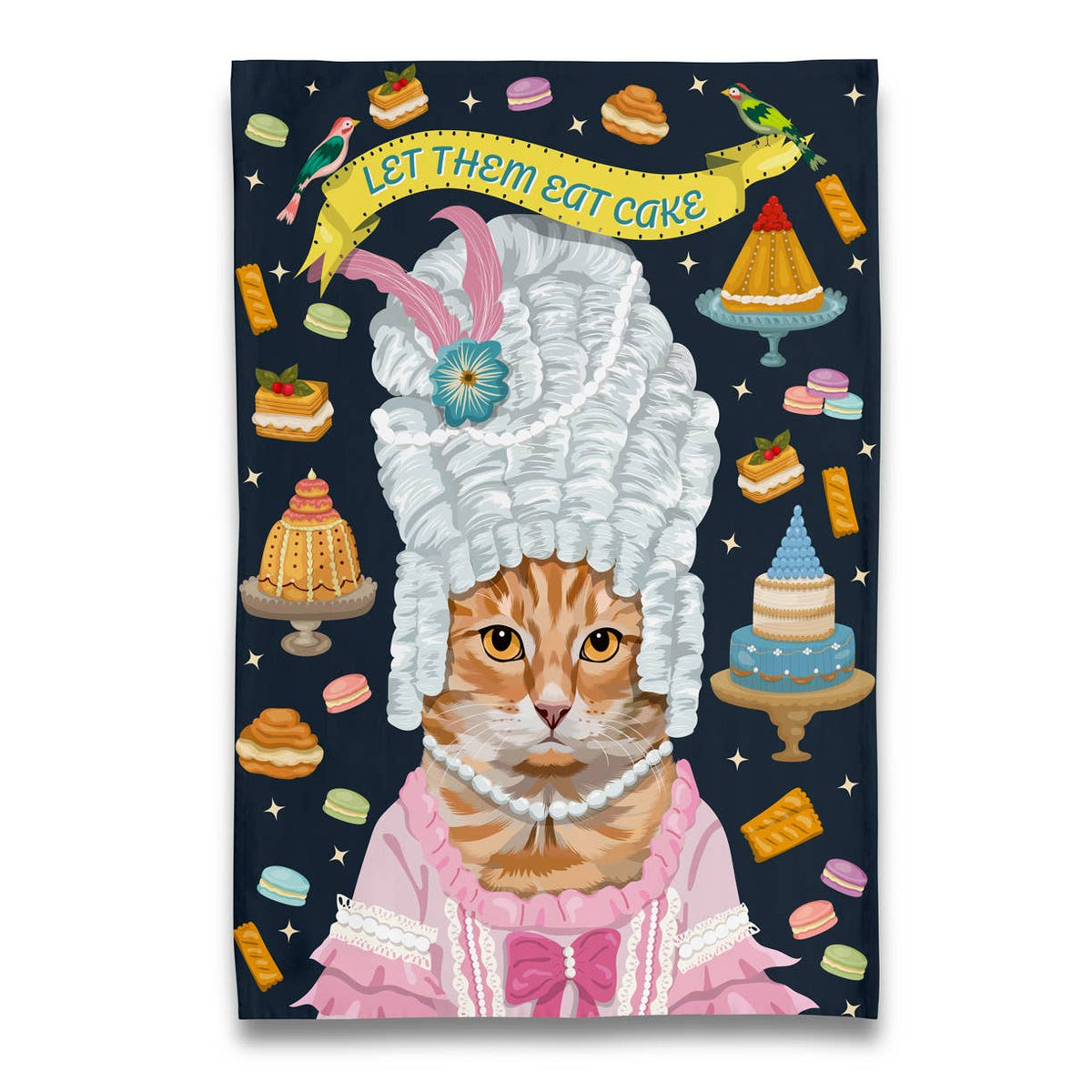 Torchon Chat roux Marie-Antoinette « Let Them Eat Cake »