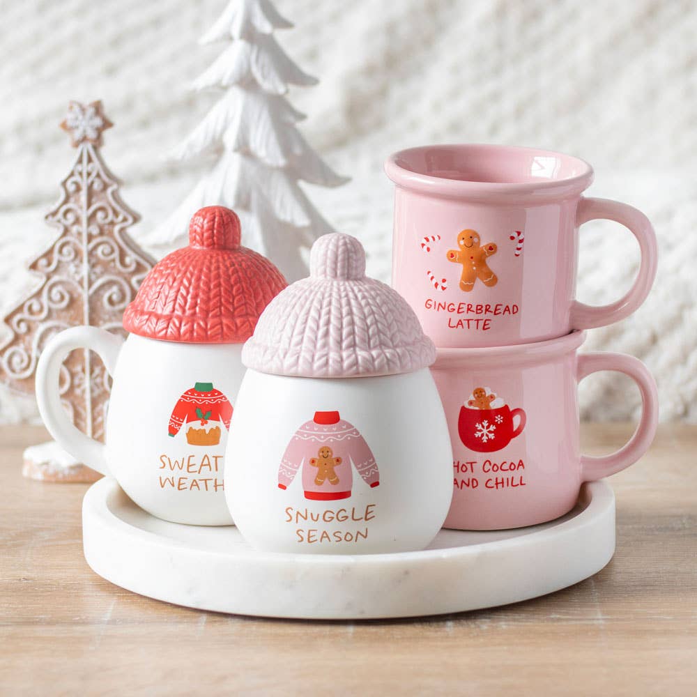 Mug de Noël Pain d’épices rose – 480 ml