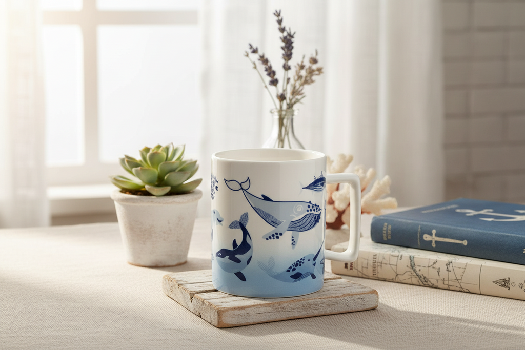 Mug Rétro Faune Marine – 325 ml