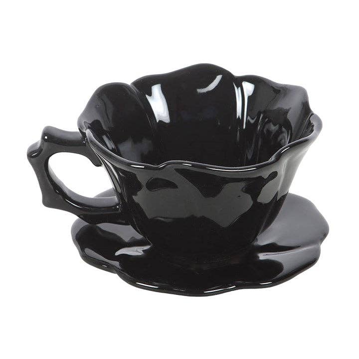 Tasse et Soucoupe Rose Noire – 250 ml