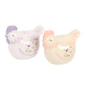 Salière et poivrière Poules florales