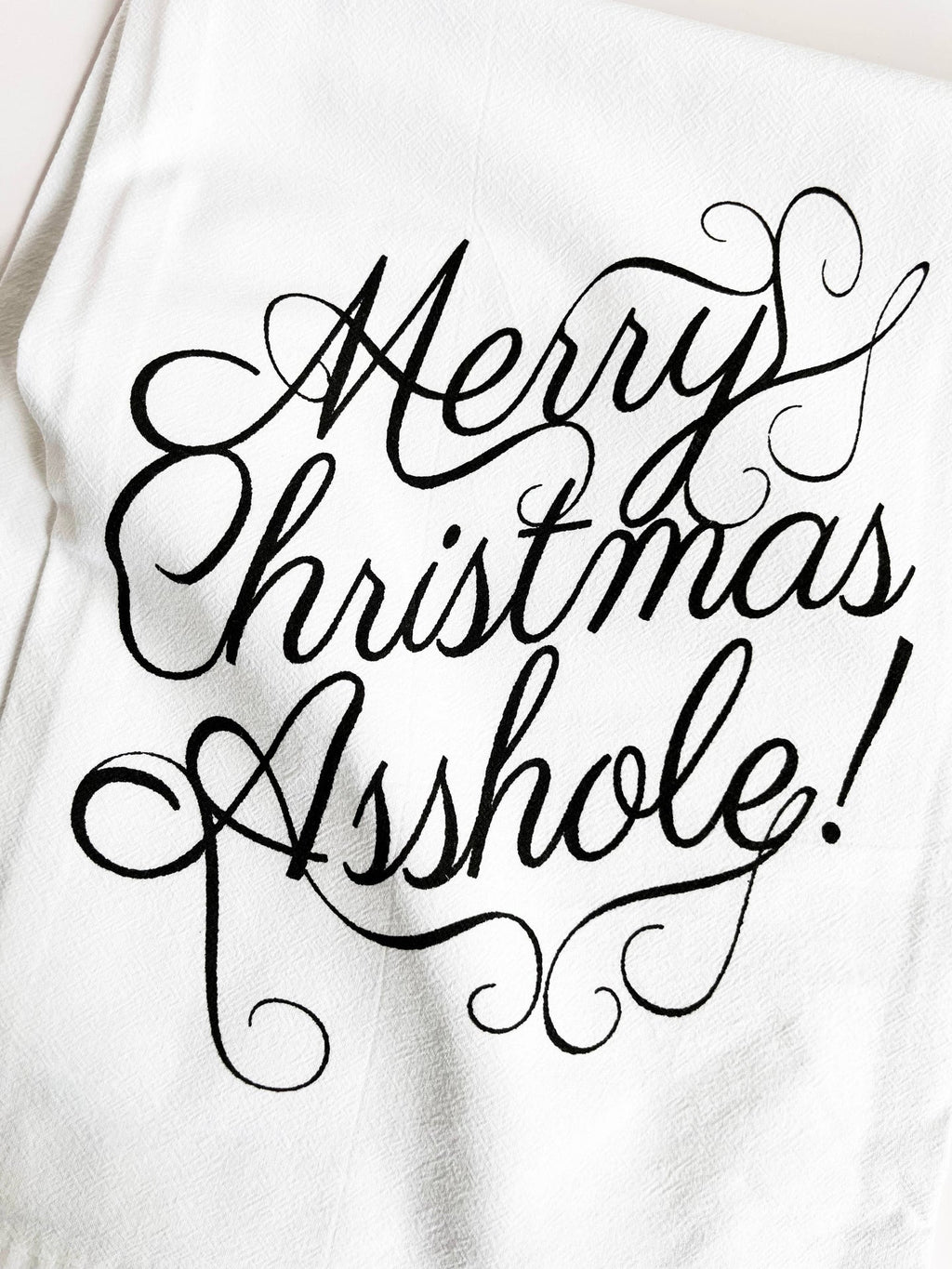 Torchon Merry Christmas Asshole