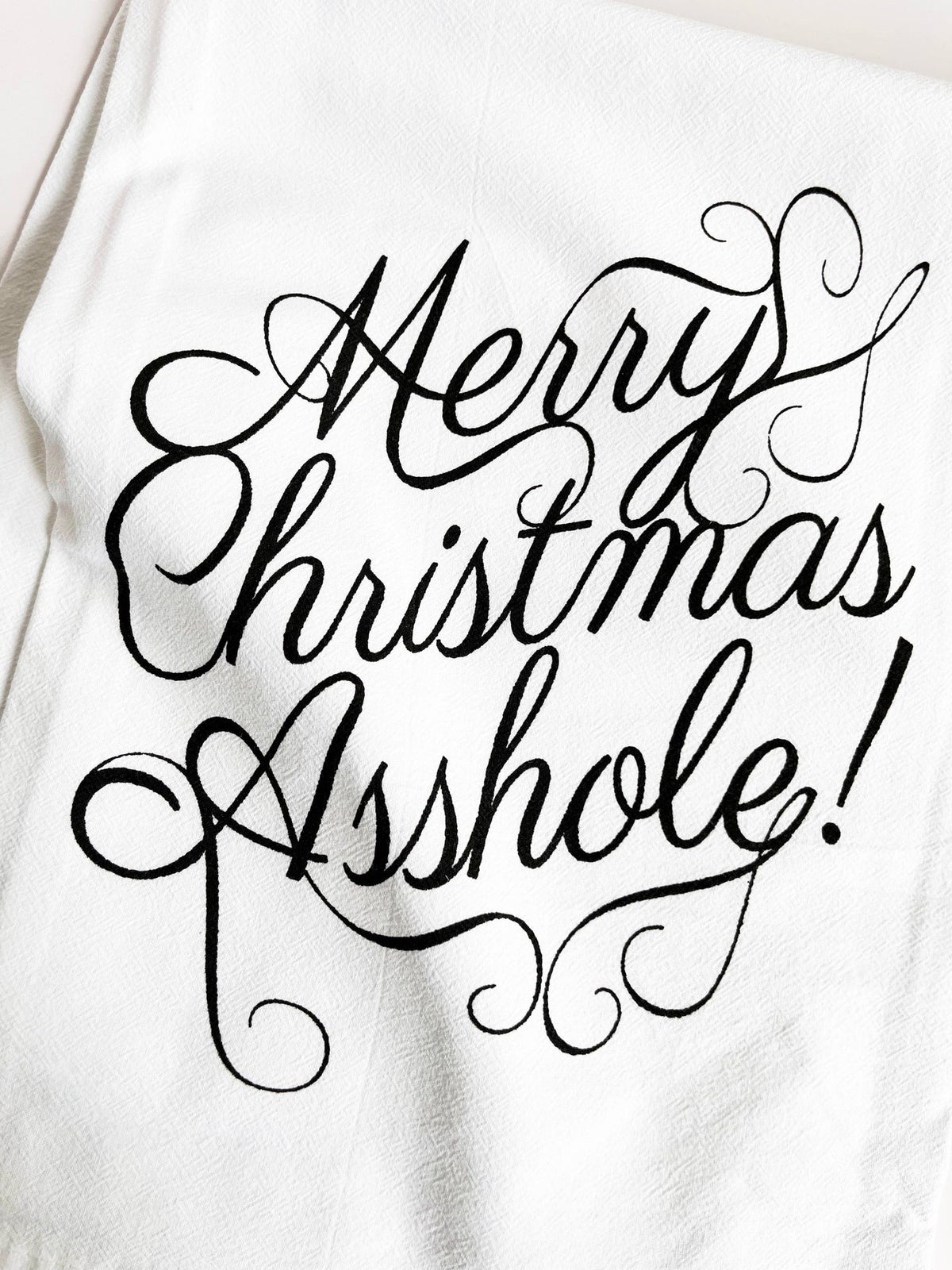 Torchon Merry Christmas Asshole