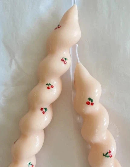 Bougie Torsadée Cerises – vue produit 2
