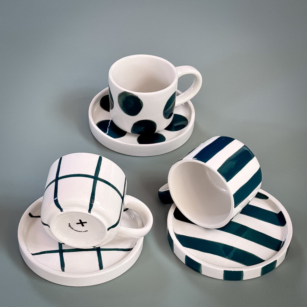 Set espresso 2 tasses et 2 soucoupes – Magazin Minori