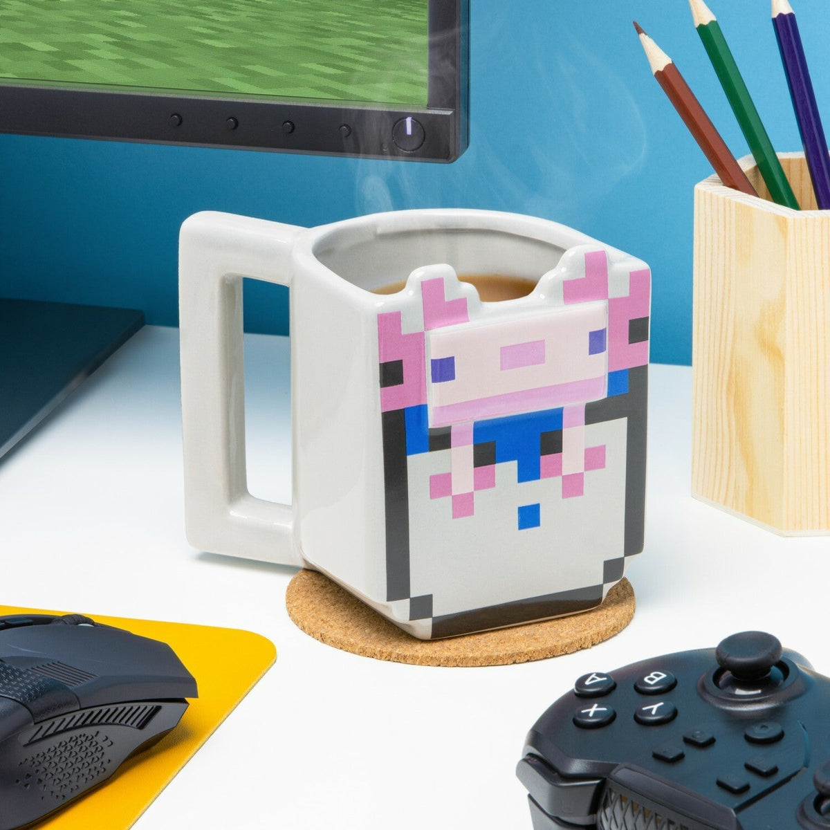 Mug 3D Minecraft Axolotl – 400 ml
