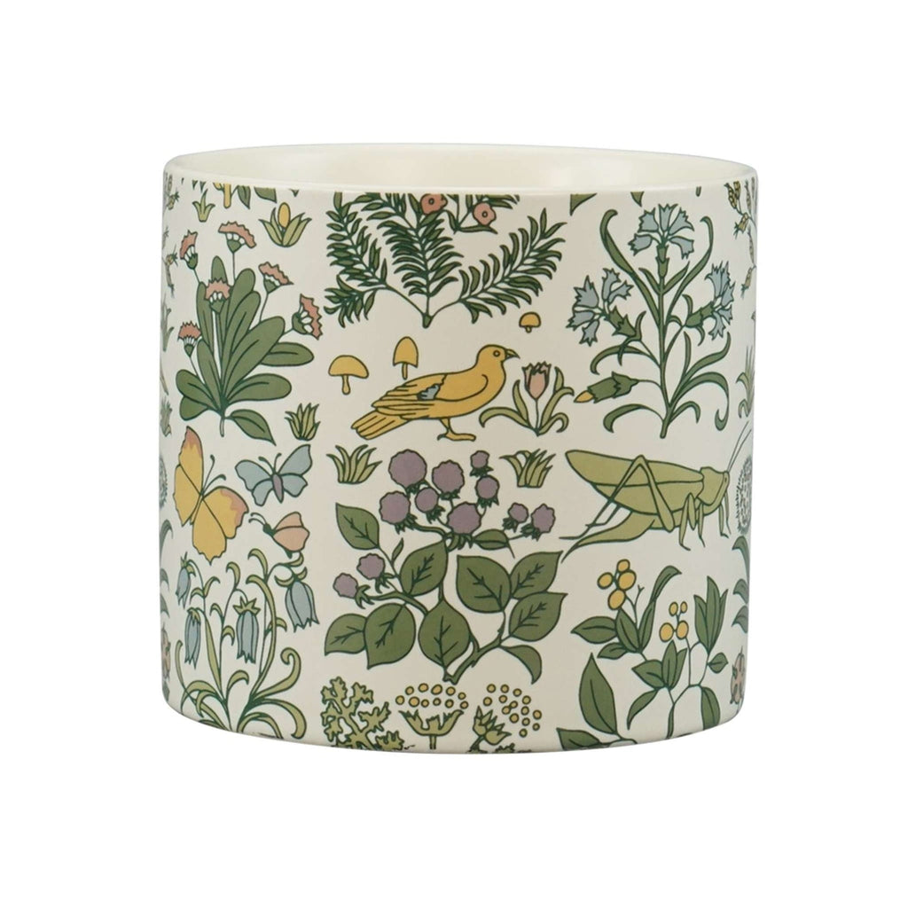 Pot de plante en céramique Voysey Jardin botanique Faune Verte