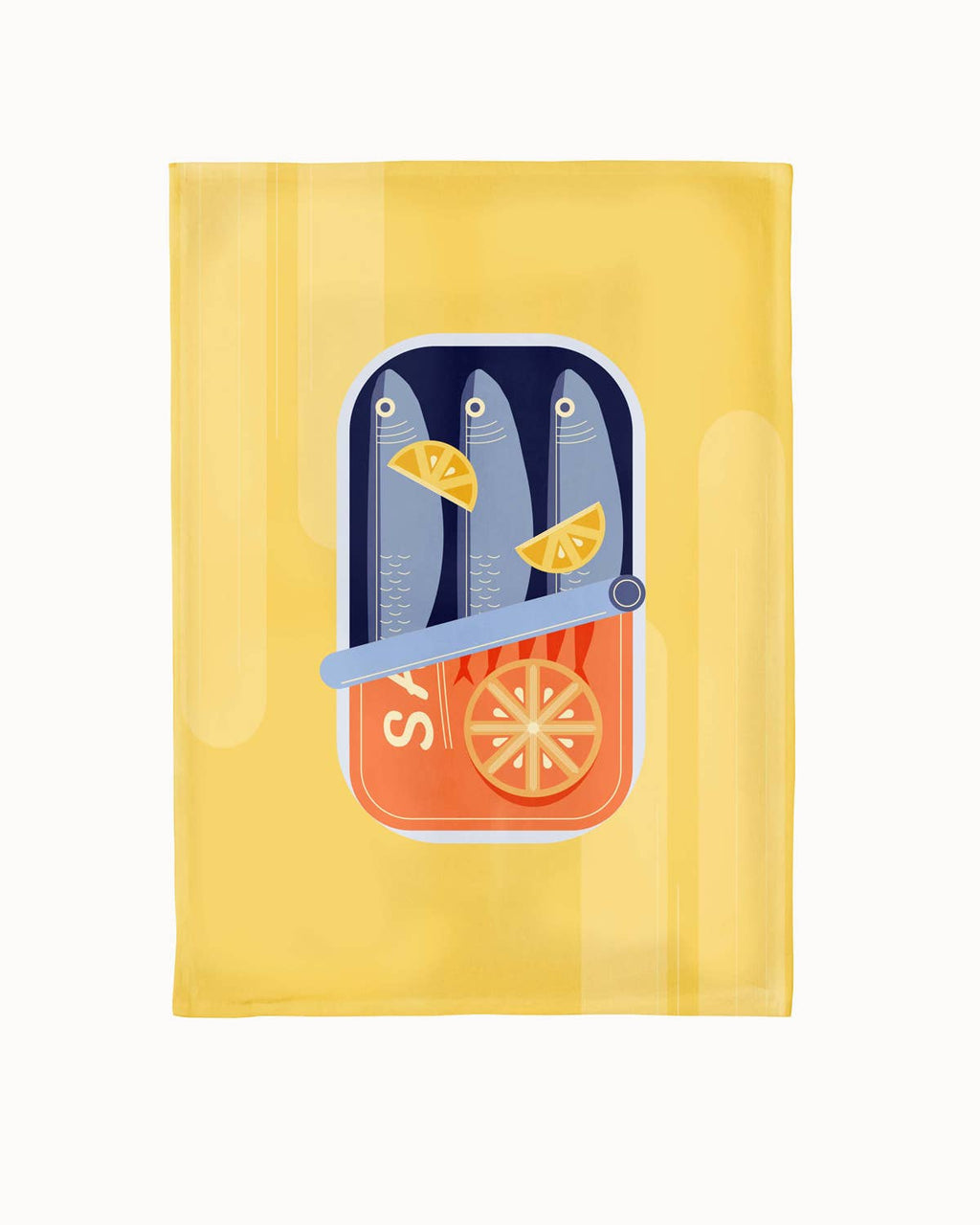 Torchon de cuisine biologique - Sardines pour le dîner