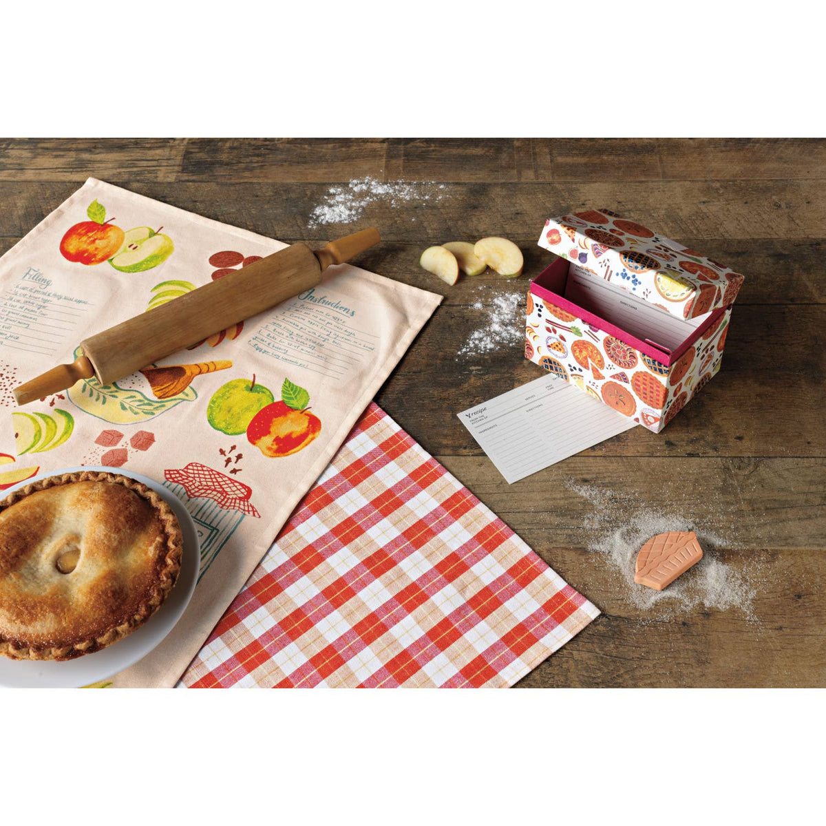Lot de 2 Torchons Tarte aux Pommes