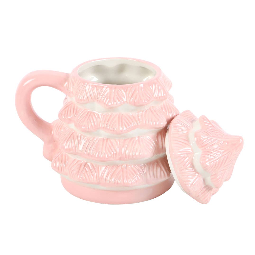 Mug Sapin de Noël rose – 520 ml