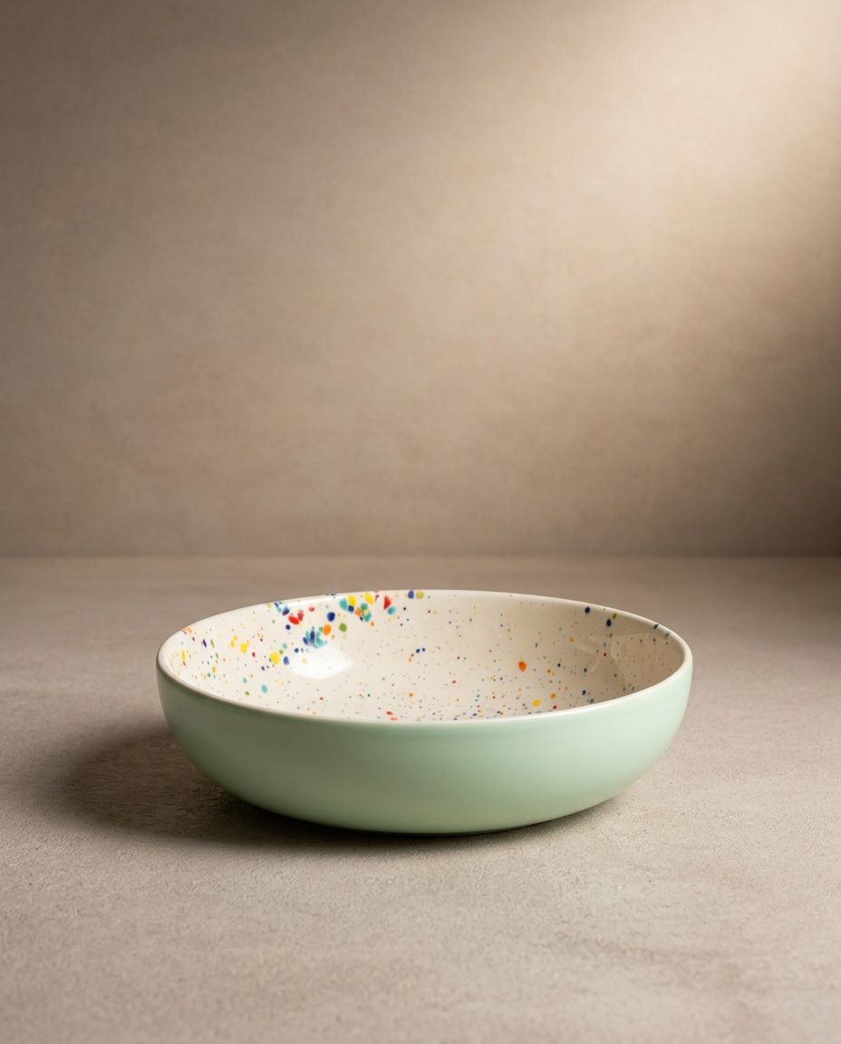Assiette à pâtes Breeze Party en grès – 21 cm