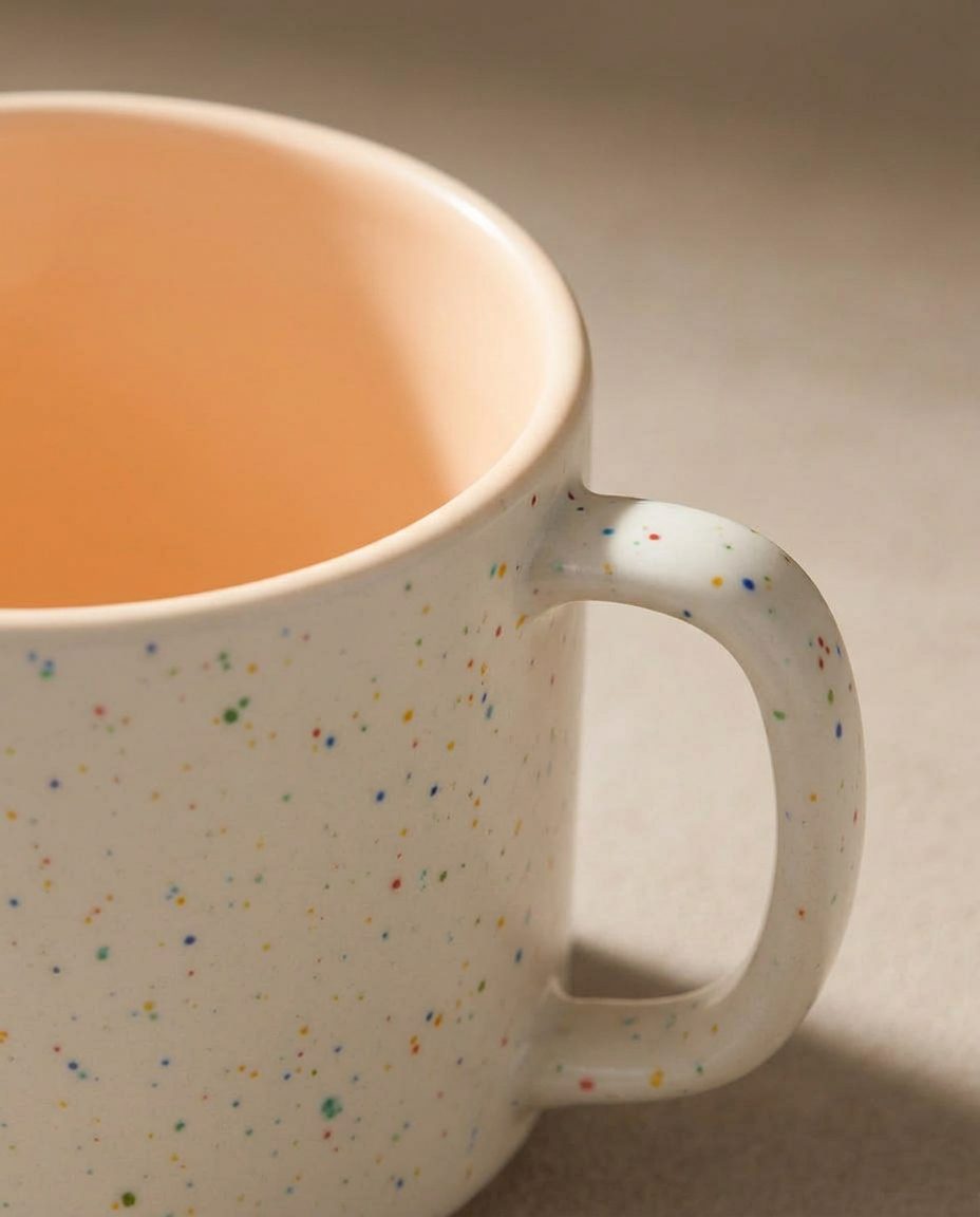 Duo de mugs Breeze Party In/Out en grès – 450 ml – Orange