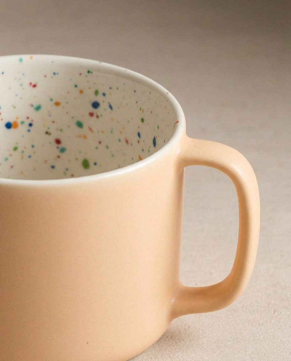 Duo de mugs Breeze Party In/Out en grès – 450 ml – Orange