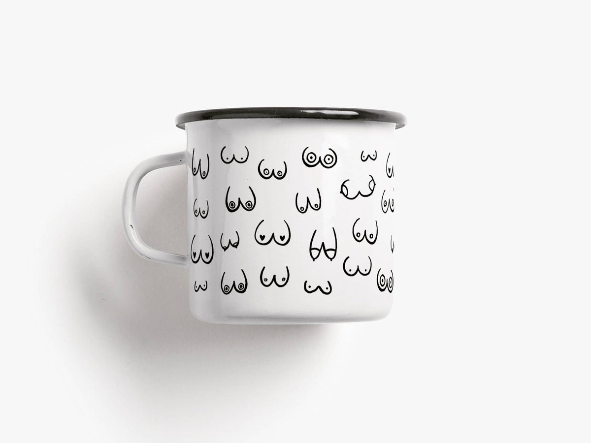 Mug Émaillé « Boobs Friends » – 300 ml