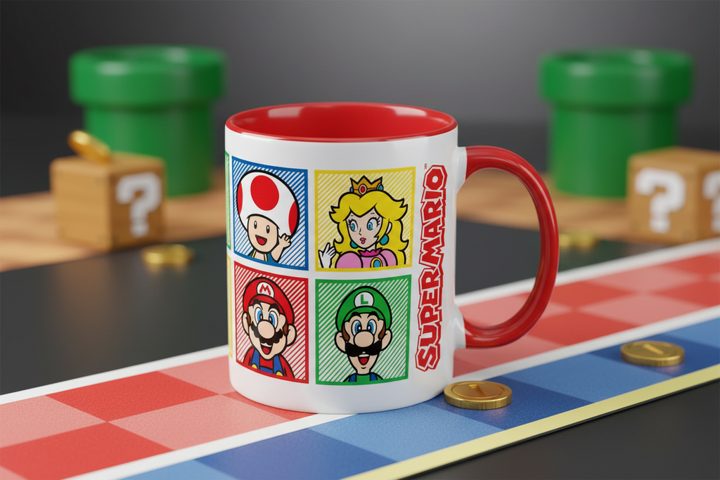 Mug Super Mario – Mario, Luigi, Toad et Peach – 315 ml