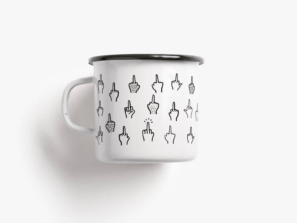 Mug Émaillé « F*&k You » – 300 ml