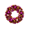 Couronne de Noël - Boules de Noël - Rose/Orange