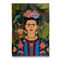 Torchon Frida Kahlo et son Singe