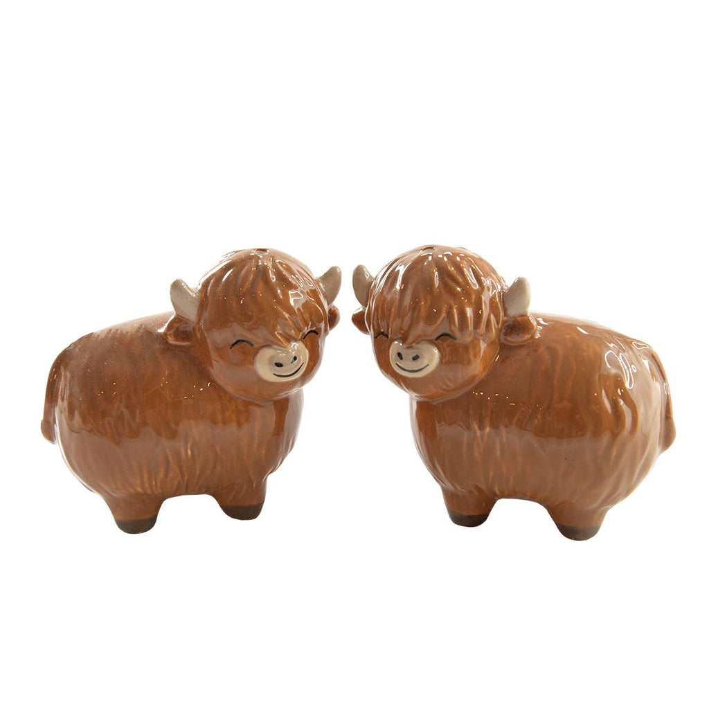 Salière et poivrière Vaches des Highlands