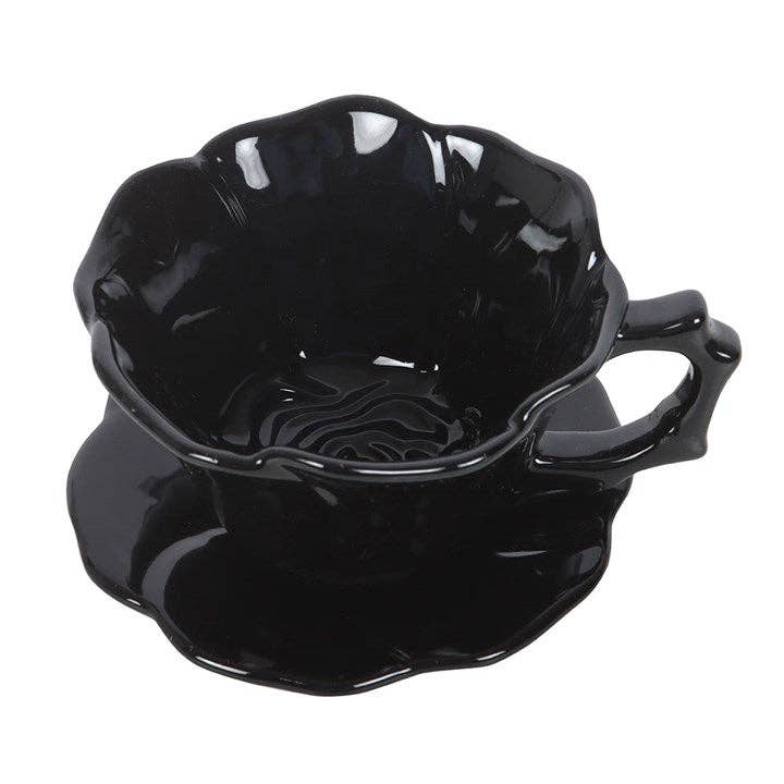 Tasse et Soucoupe Rose Noire – 250 ml