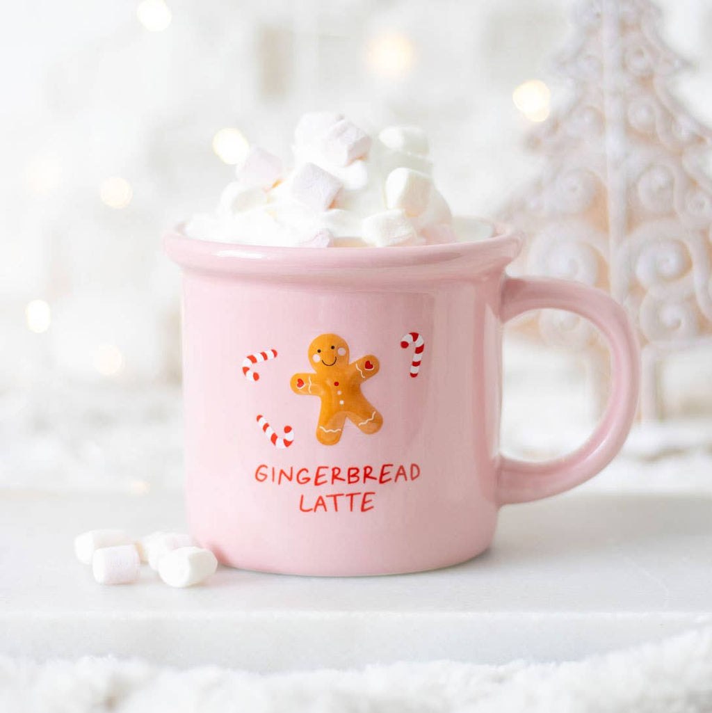 Mug de Noël Pain d’épices rose – 480 ml