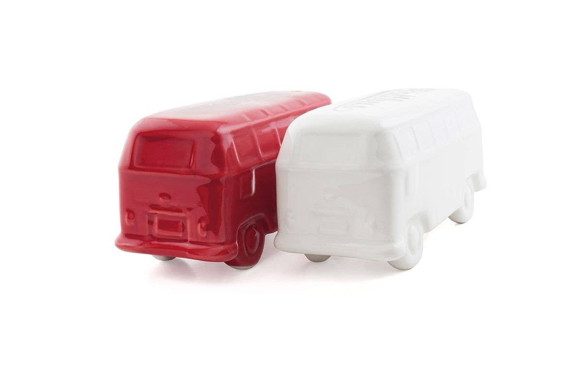 Salière et poivrière Combi VW T1 - Rouge/Blanc – vue 3